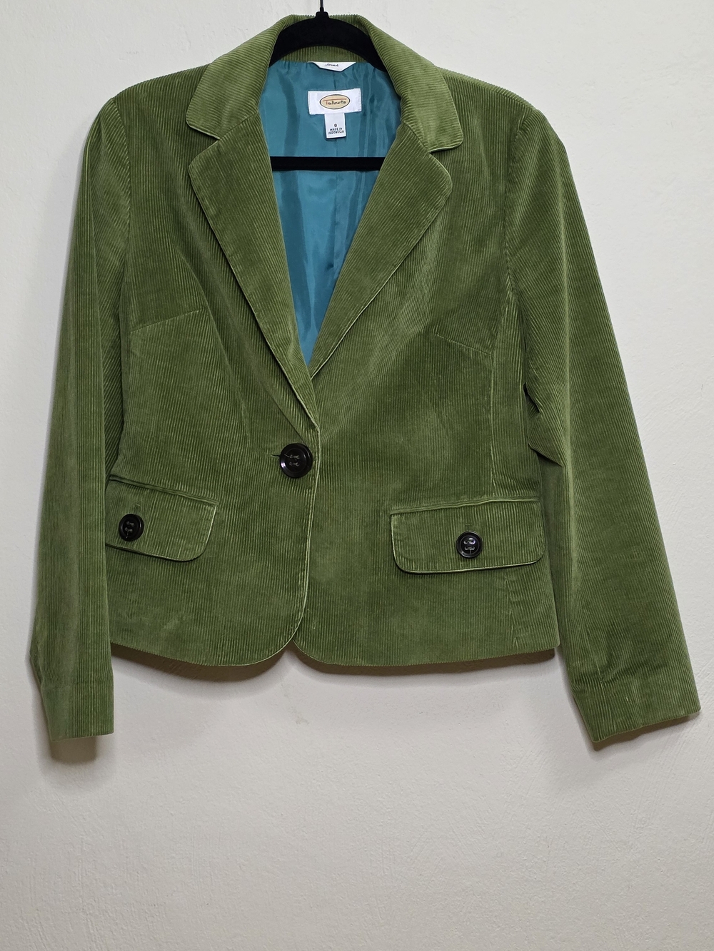 Talbots Olive Green Corduroy Blazer